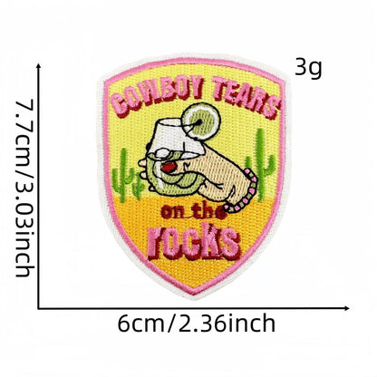 SUPERVALUECHOICE HCSEYB00030 Vintage English Graffiti Embroidered Fabric Patches