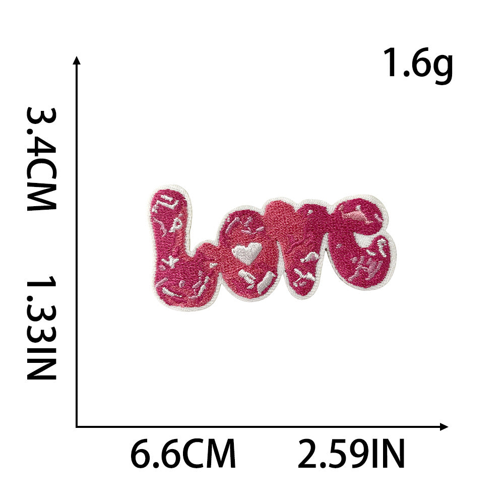 SUPERVALUECHOICE HCSEYB00014 Sweet and Edgy Pink Embroidered Fabric Patch