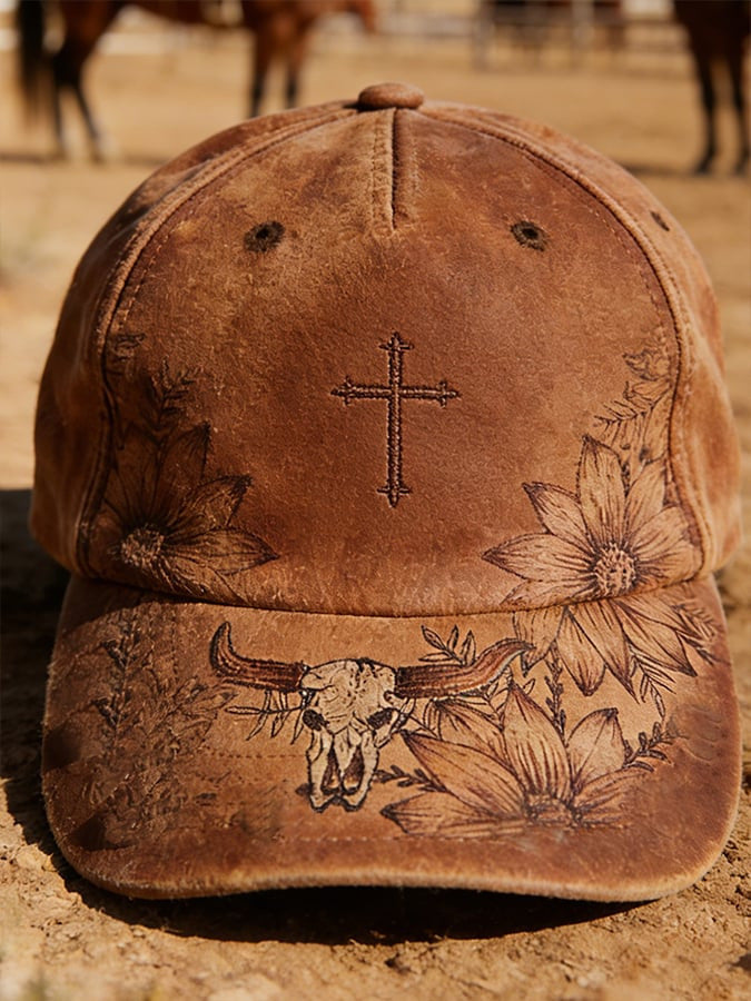 SUPERVALUECHOICE HCSEK00011 Vintage Washed Western Baseball Cap