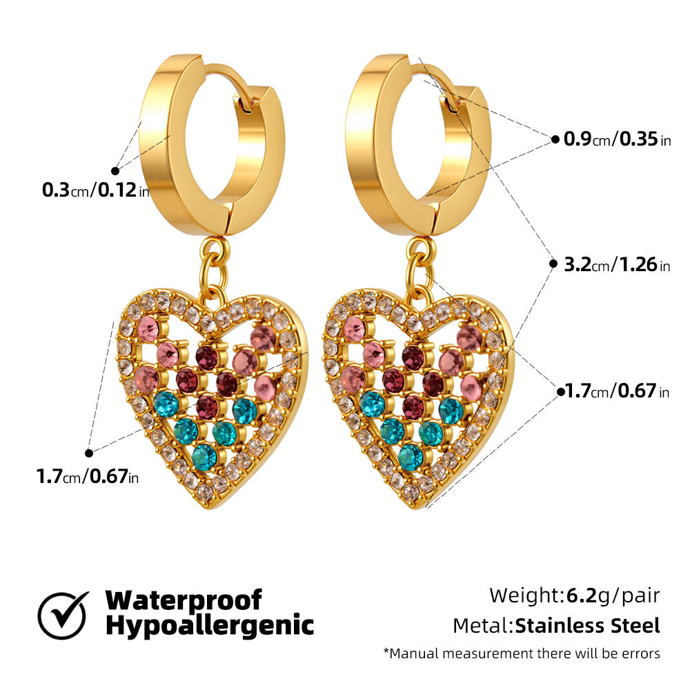 SUPERVALUECHOICE HCSETA00019 Heart-Shaped Diamond Earrings