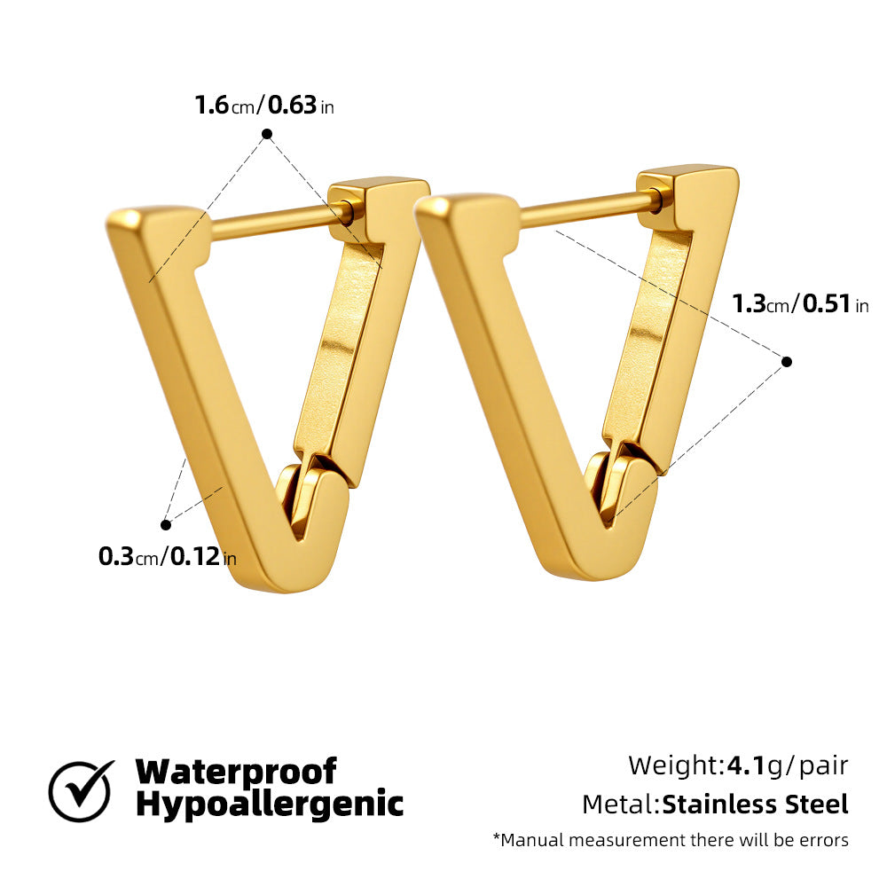 SUPERVALUECHOICE HCSETA00027 Diamond-studded triangle earrings