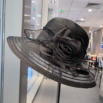 SUPERVALUECHOICE HCSEK00059 Women's Summer Lace Bucket Hat | Breathable Mesh Floral Sun Hat with Wide Brim UV Protection