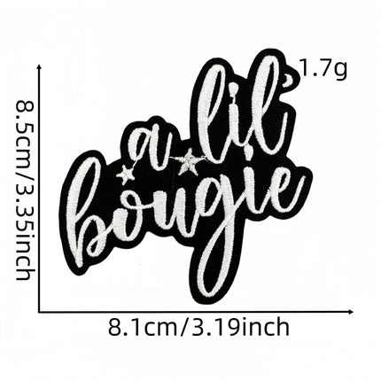 SUPERVALUECHOICE HCSEYB00032 Vintage English Graffiti Embroidered Fabric Patch