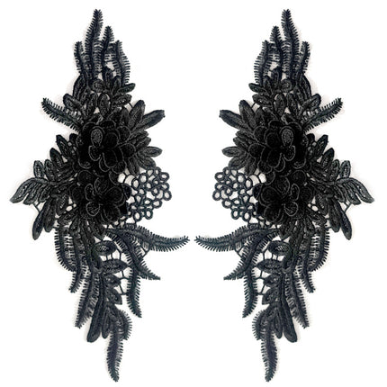 SUPERVALUECHOICE HCSEYB00132 Pair of Floral Embroidery Patches Matching Set