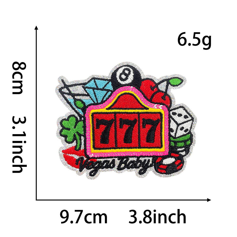 SUPERVALUECHOICE HCSEYB00035 Outdoor Playing Card-Themed Embroidered Fabric Patches