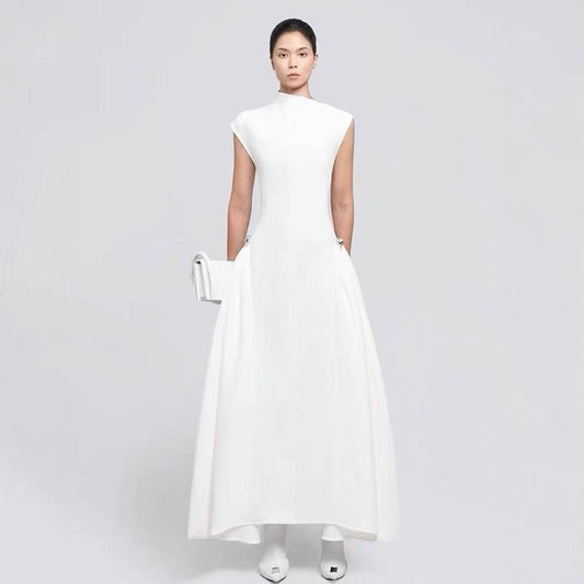 SUPERVALUECHOICE HCSEAA00007 Symmetric Drapes Flared Midi Dress