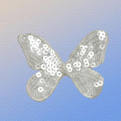 SUPERVALUECHOICE HCSEYC00016 Denim Shiny sequin Butterfly embroidery clothing fabric patches