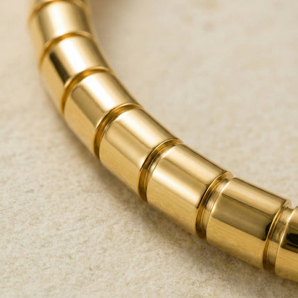SUPÊR VÃLUE CHOICE HCSEX00006 Rose Gold Cylindrical Link Bracelet