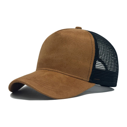 SUPERVALUECHOICE HCSEK00036 Suede Mesh Baseball Cap Unisex Breathable Sun Protection Hat
