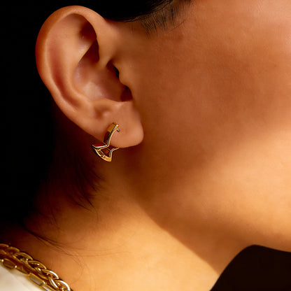 SUPERVALUECHOICE HCSETA00027 Diamond-studded triangle earrings