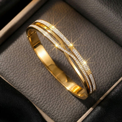 SUPÊR VÃLUE CHOICE HCSEX00041 Cross-design diamond bracelet