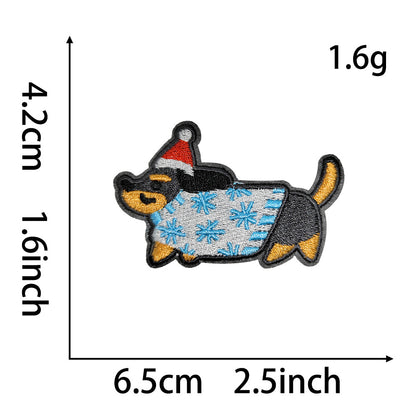 SUPERVALUECHOICE HCSEYB00028 Cartoon Dachshund Embroidered Fabric Patches