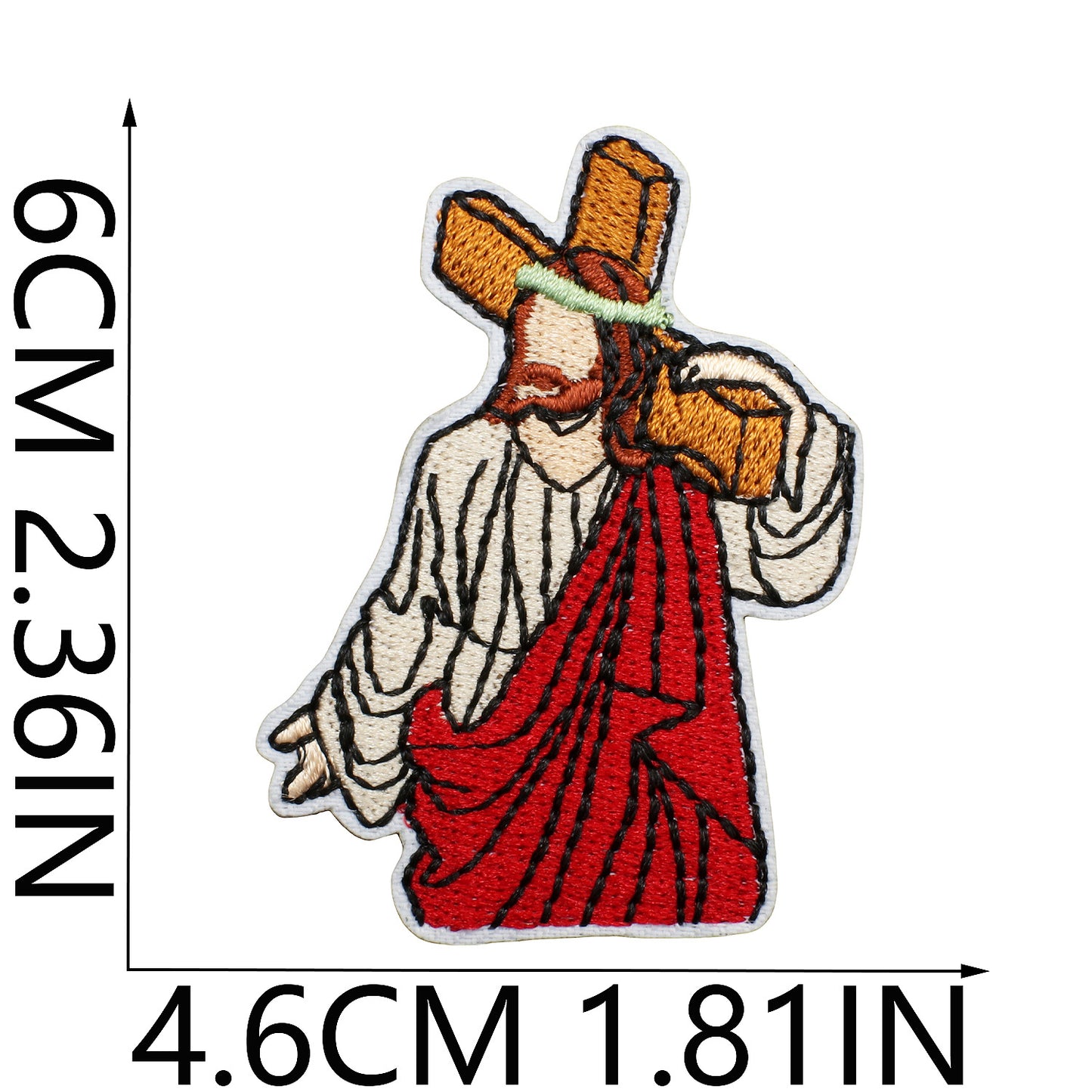 SUPERVALUECHOICE HCSEYB000011 Jesus Embroidered Fabric Patch