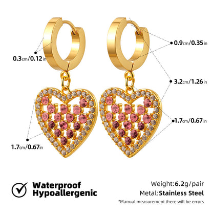 SUPERVALUECHOICE HCSETA00019 Heart-Shaped Diamond Earrings
