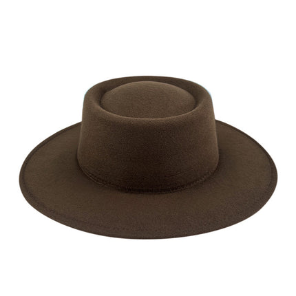 SUPERVALUECHOICE HCSEK00041 Vegan suede  Top Fedora Wool Felt Hat for Women & Men