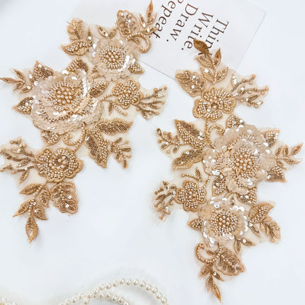 SUPERVALUECHOICE HCSEYC00037 Pair of Floral Embroidery Patches Matching Set