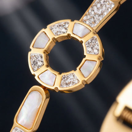SUPÊR VÃLUE CHOICE HCSEX00023 Shell and Circle Snake Bone Bracelet