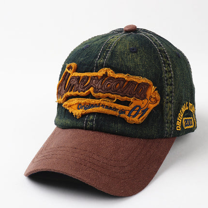 SUPERVALUECHOICE HCSEK00037  Vintage Washed Suede Denim Patch Baseball Cap