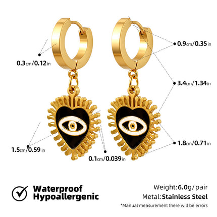 SUPERVALUECHOICE HCSETA00029 Heart-Shaped Devil's Eye Earrings