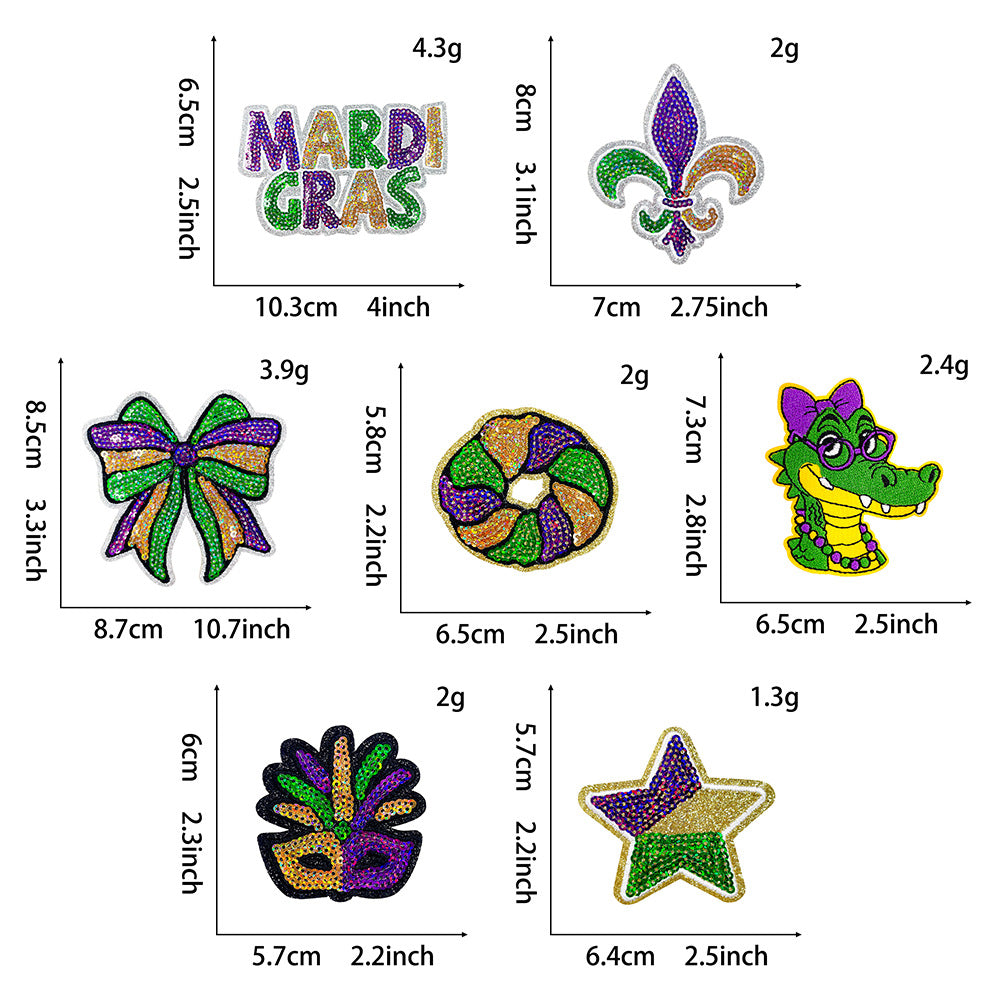 SUPERVALUECHOICE HCSEYC00006 Carnival Sequin Embroidered Fabric Patch