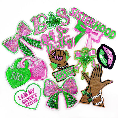SUPERVALUECHOICE  HCSEYB00002 Letter Bow Embroidered Patch