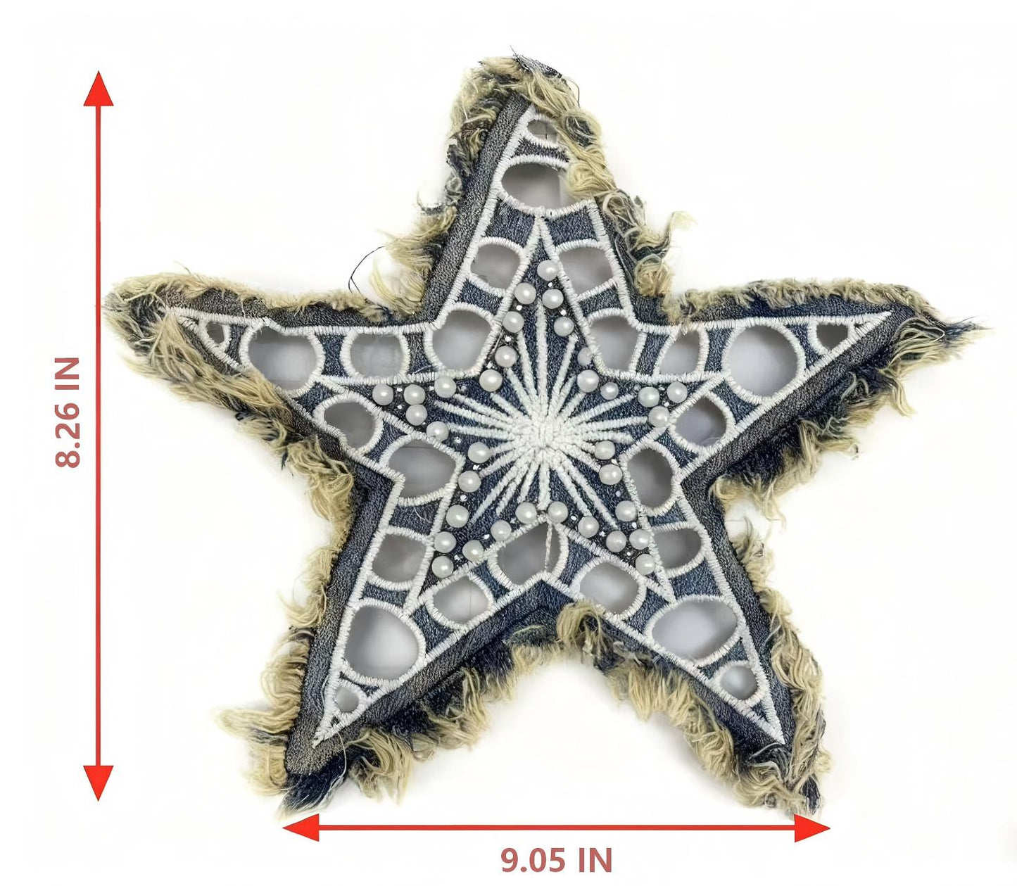 SUPERVALUECHOICE HCSEYE00008 Denim embroidery clothing fabric patches