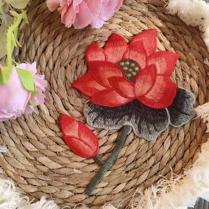 SUPERVALUECHOICE HCSEYB00055 Floral Embroidered Fabric Patches 5.51'' X 7.48''