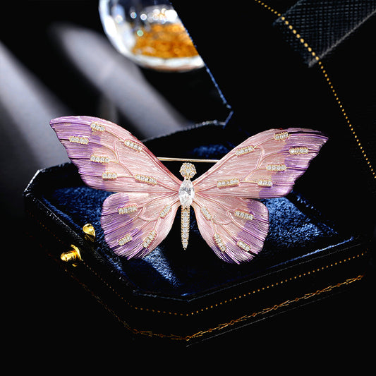 SUPERVALUECHOICE HCSESA00011 Gradient-colored butterfly brooch