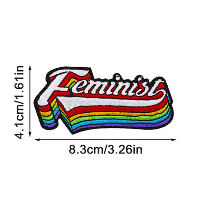 SUPERVALUECHOICE HCSEYSB00107 9Pcs Girl Power Feminist Slogan Embroidered Iron On Patches Clothing DIY Decor Appliques