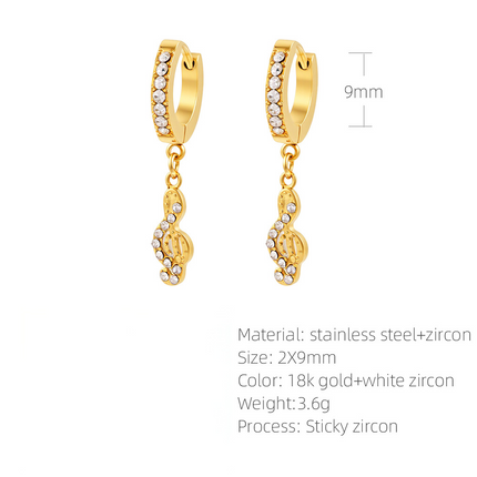 SUPERVALUECHOICE HCSETA00031  Music Note Earrings