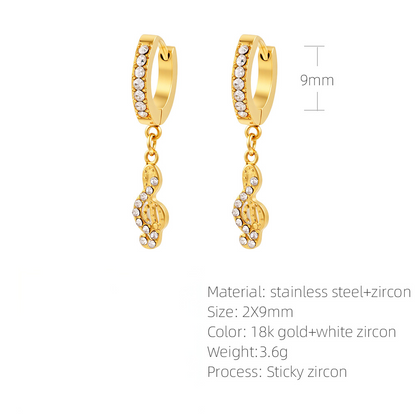 SUPERVALUECHOICE HCSETA00031  Music Note Earrings