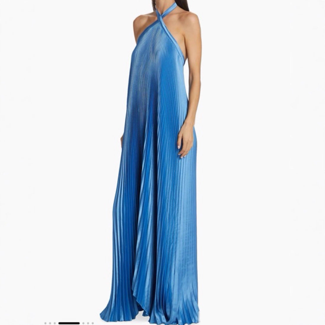 SUPERVALUECHOICE HCSEAA00003 Halter Backless Pleated Dress