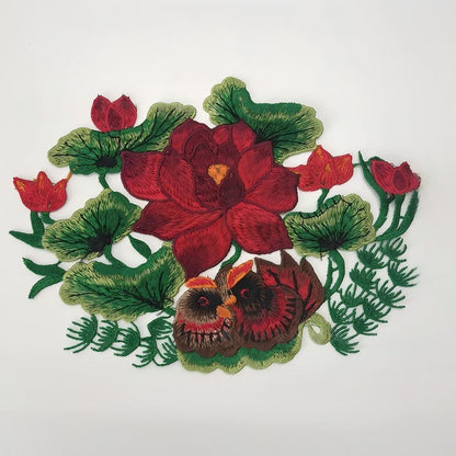 SUPERVALUECHOICE HCSEYB00048 Floral Embroidered Fabric Patches 6.29'' X 9.05''