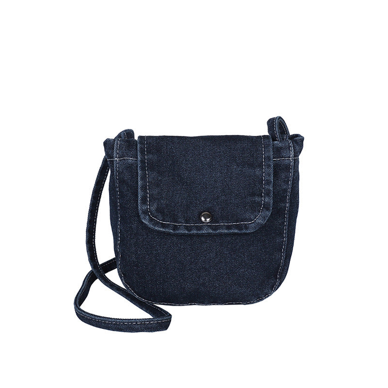 SuperValueChoice HCSEFA00001 DIY Blank Mini Denim Crossbody Bag 6.69''×7.87''×1.57''