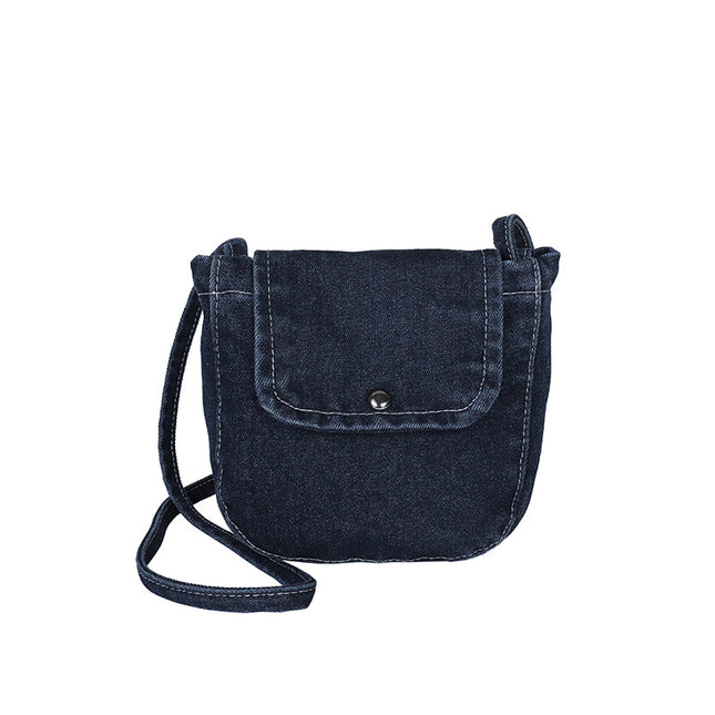 SuperValueChoice HCSEFA00001 DIY Blank Mini Denim Crossbody Bag 6.69''×7.87''×1.57''