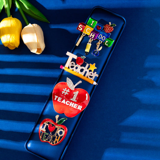 SUPÊR VÃLUE CHOICE  HCSEY00002  Necklace “Teacher” pattern pins