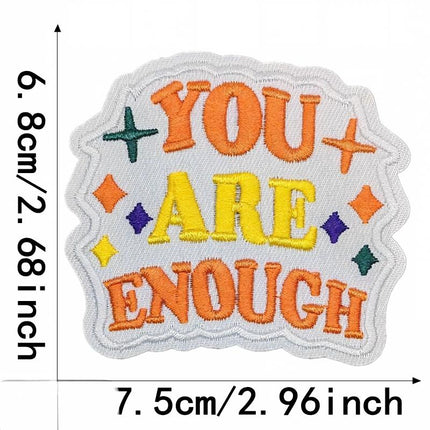 SUPERVALUECHOICE HCSEYB00112 15Pcs Western Country Slogan Embroidered Iron On Patches Casual Garment DIY Decor Appliques
