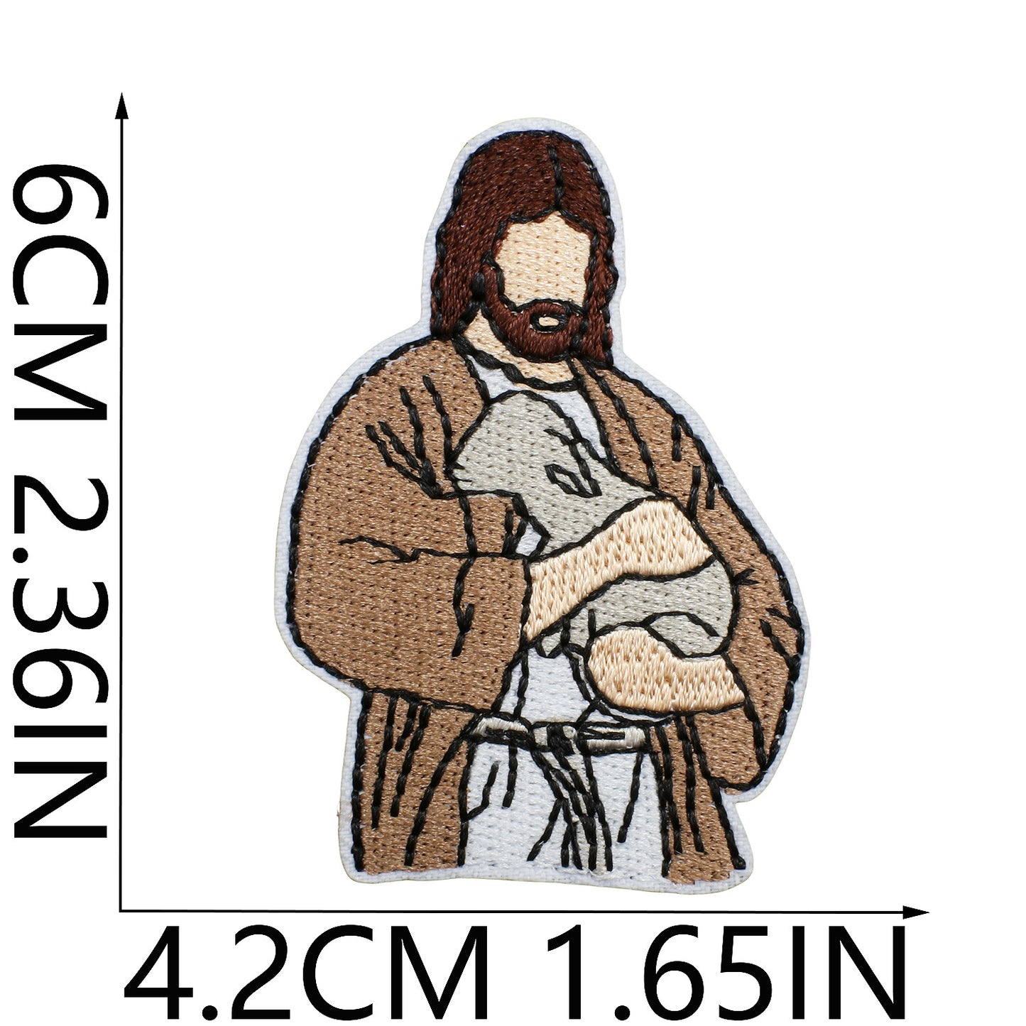 SUPERVALUECHOICE HCSEYB000010 Jesus Embroidered Fabric Patch