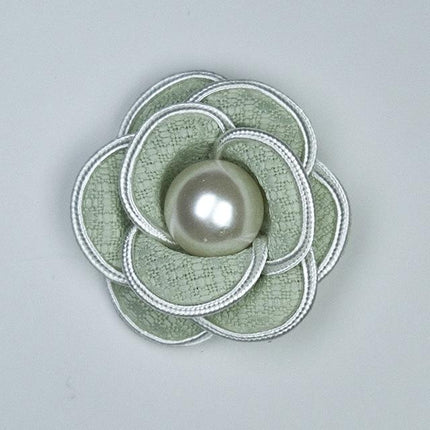 SUPERVALUECHOICE HCSEYD00030 Vintage 3D Pearl Flower Fabric Applique DIY Craft Accessory