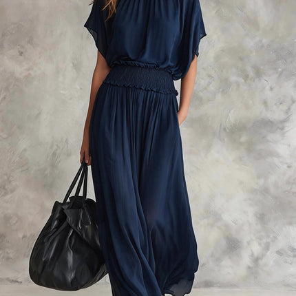 SUPERVALUECHOICE HCSEAA00046 Womens Chiffon Waist-Cinching Ruched Elegant And Sophisticated Long Dress