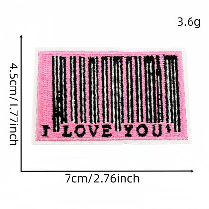 SUPERVALUECHOICE  HCSEYB00005 Sweet and Edgy Heart-Shaped Skull and Butterfly Embroidered Fabric Patch