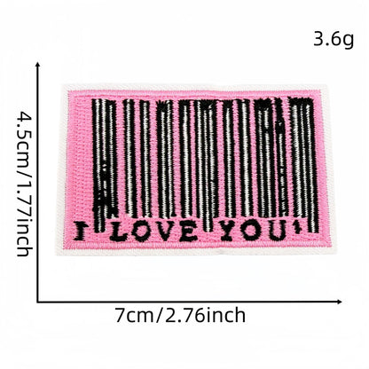 SUPERVALUECHOICE  HCSEYB00005 Sweet and Edgy Heart-Shaped Skull and Butterfly Embroidered Fabric Patch
