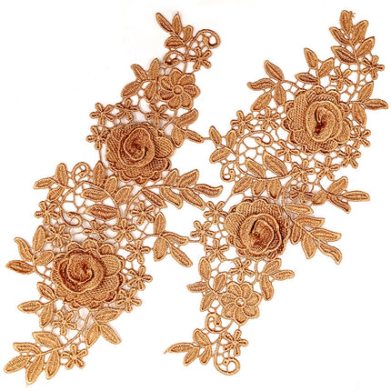 SUPERVALUECHOICE HCSEYB00131 Pair of Floral Embroidery Patches Matching Set