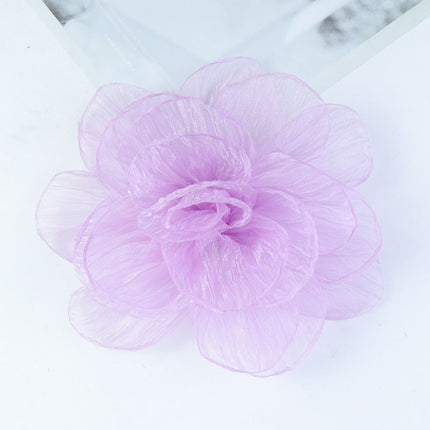 SUPERVALUECHOICE HCSESA00106 Fairy Style Oversized Yarn Flower Brooch - 20cm Fabric Corsage Pin for Womens Dress Accessories & Jewelry Gift