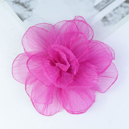 SUPERVALUECHOICE HCSESA00106 Fairy Style Oversized Yarn Flower Brooch - 20cm Fabric Corsage Pin for Womens Dress Accessories & Jewelry Gift