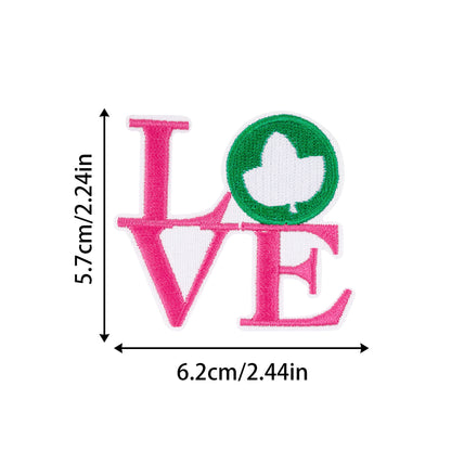 SUPERVALUECHOICE HCSEYSB00110 16Pcs AKA 1908 Themed Green Pink Embroidered Iron On Patches Clothing DIY Appliques