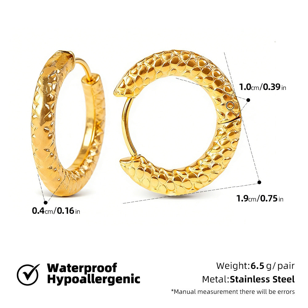 SUPERVALUECHOICE HCSETA00024 Earrings with an irregular textured pattern