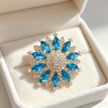 SUPERVALUECHOICE HCSESA00096 Sparkling Rhinestone Lapel Brooches 1.61" × 1.61"