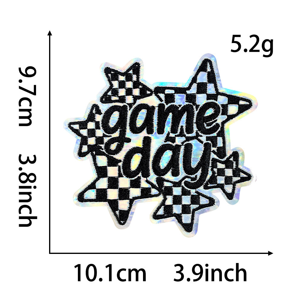 SUPERVALUECHOICE HCSEYB00029 Football Game Day Embroidered Fabric Patches