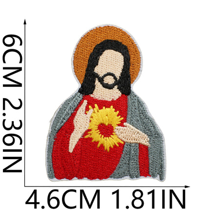 SUPERVALUECHOICE HCSEYB00011 Jesus Embroidered Fabric Patch